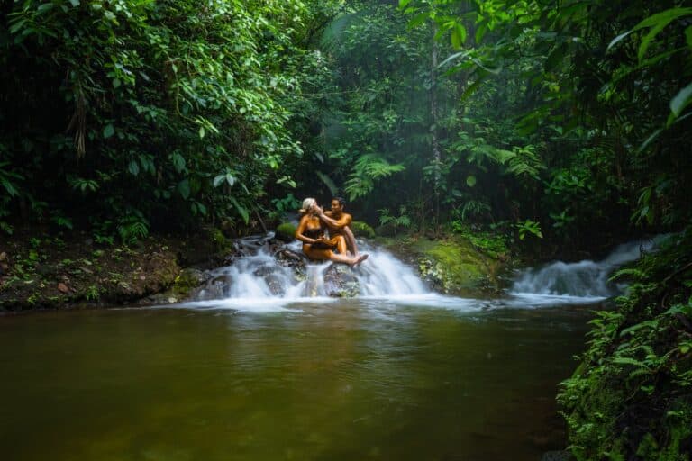 Couples enjoying luxury spa Costa Rica thermal pools experience