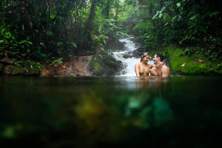 Exclusive Jaguar thermal pool Costa Rica luxury rainforest resort private sanctuary