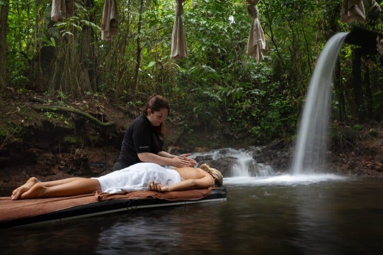 Luxury spa Costa Rica waterfalls thermal pools wine service