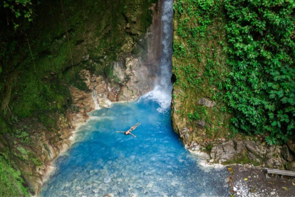 Aerial view of Sensoria's private rainforest reserve, Costa Rica